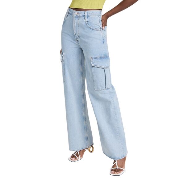 Agolde Denim - Agolde Relaxed Blue Minka Cargo Denim Jeans Size 25